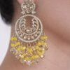 Golden and yellow drop earrings